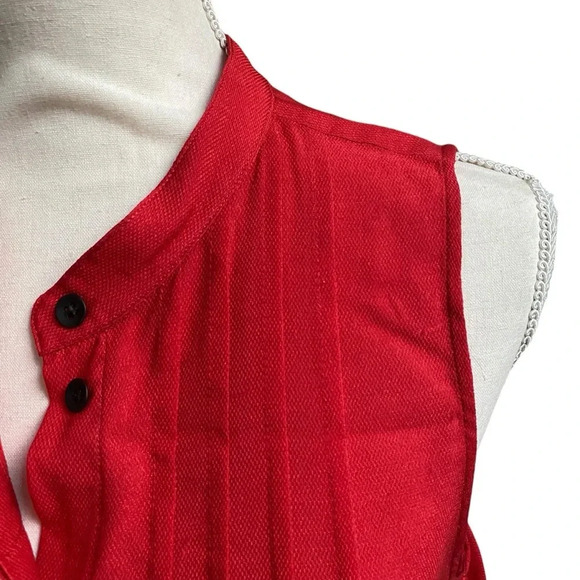 Rag & Bone Silk Two Toned Red Dress Tunic Size 4 - Picture 4 of 16